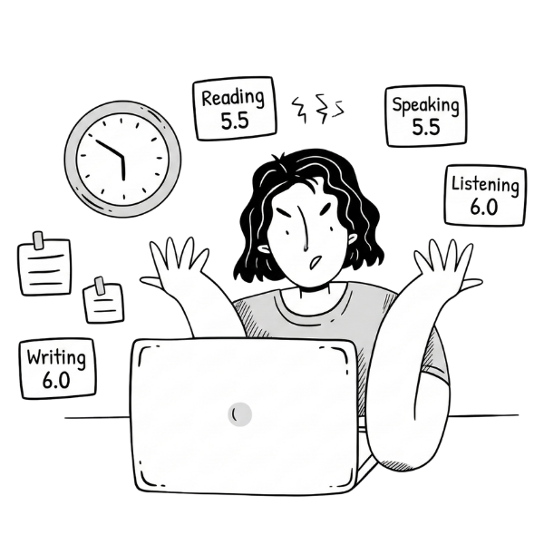Student studying at desk